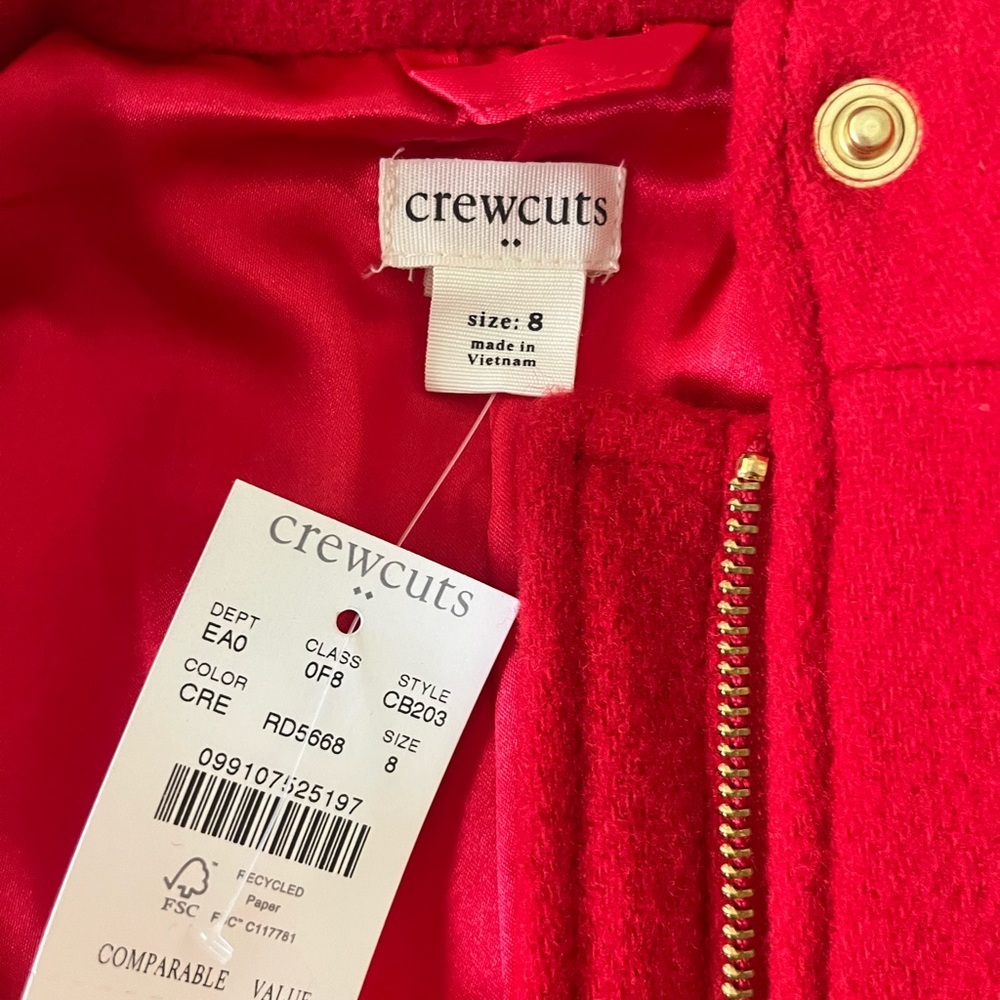 Crewcuts Vibrant Red Peacoat - Picture 4 of 9